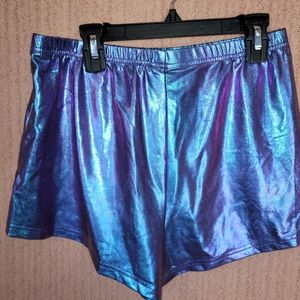 Metallic Blue/Purple Athletic Shorts